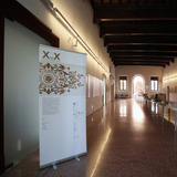 Salone piano terra Palazzo Tassoni Estense allestito per la mostra XfafX Festival 